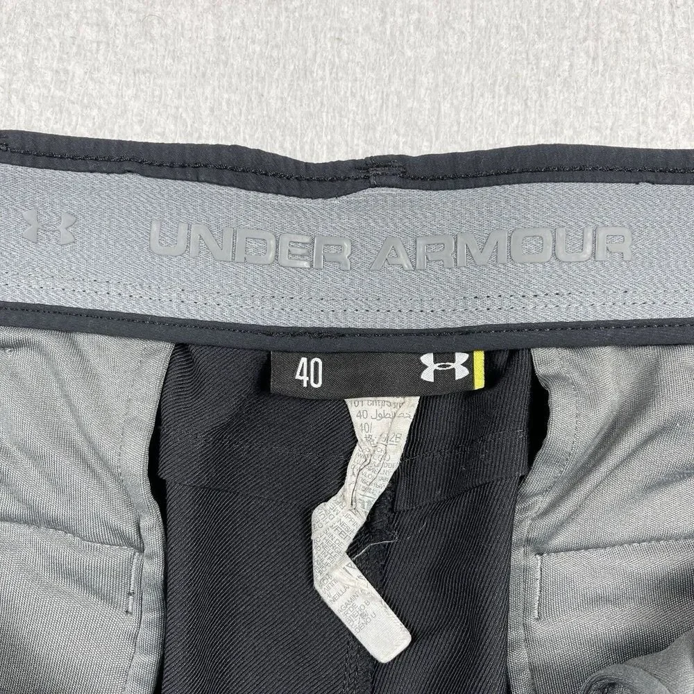 Under Armour Shorts Mens 40 Black Charcoal Preppy‎ Active Golfer Tennis Traveler